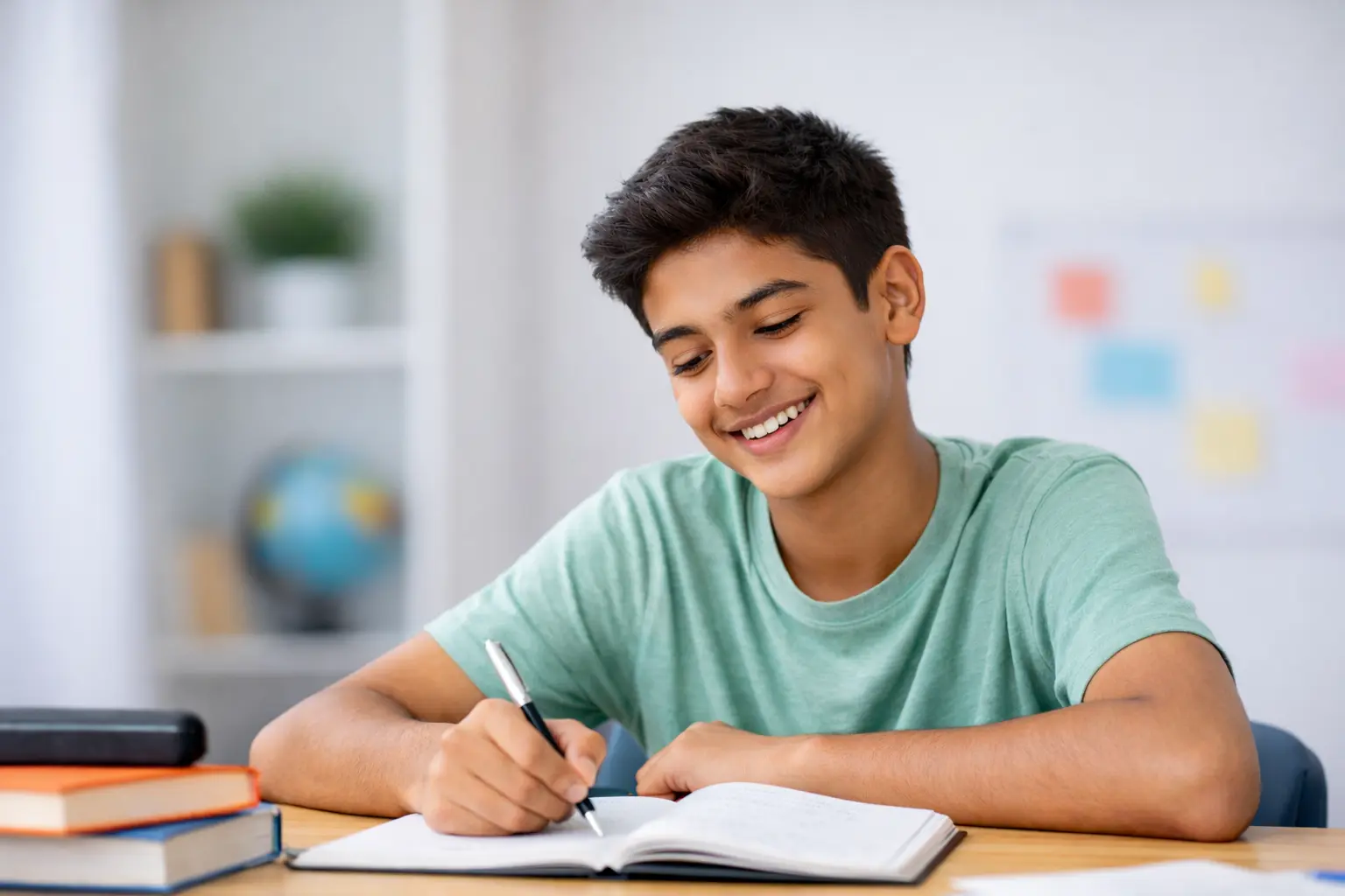 Student actively engaged in online learning with Pi Cube's personalized curriculum